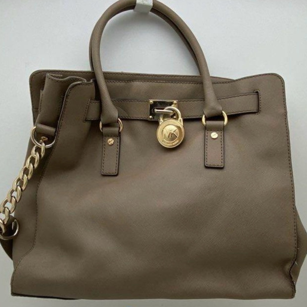 Michael Kors Brown Satchel With Gold Lock